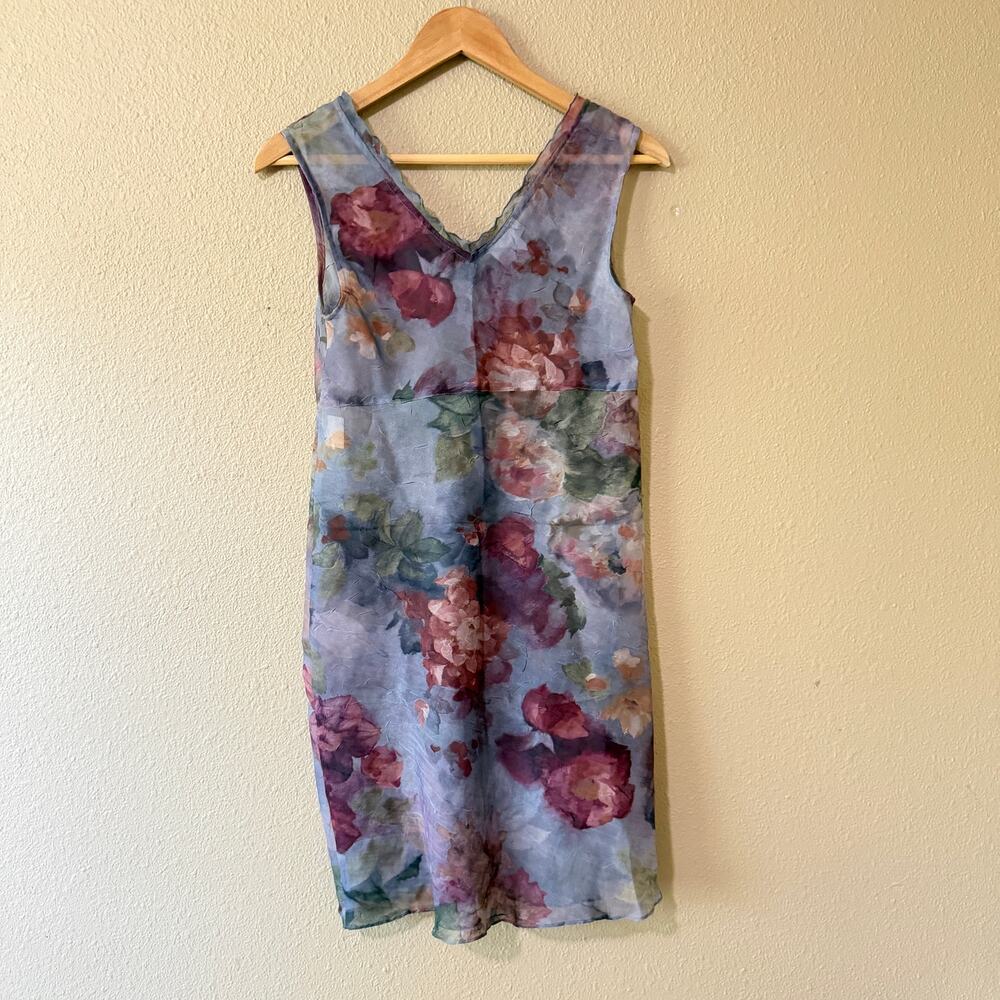 Johnny Was Collection Vintage Sheer Floral Sleeveless Dress in XS - Picture 2 of 7